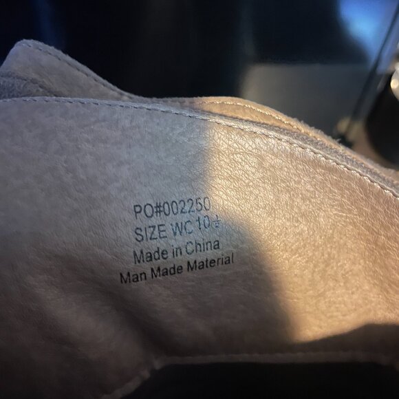 Knee High Zip Tan Suede Boots Size 10.5 - Picture 4 of 4